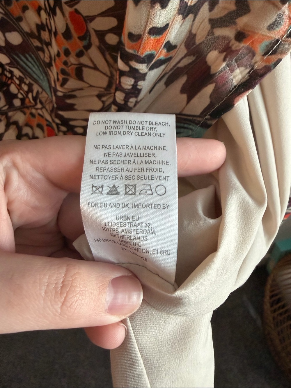 Anthropologie Hutch Butterfly Print Wrap Midi Skirt Boho Whimsical Size 8 - Picture 9 of 9
